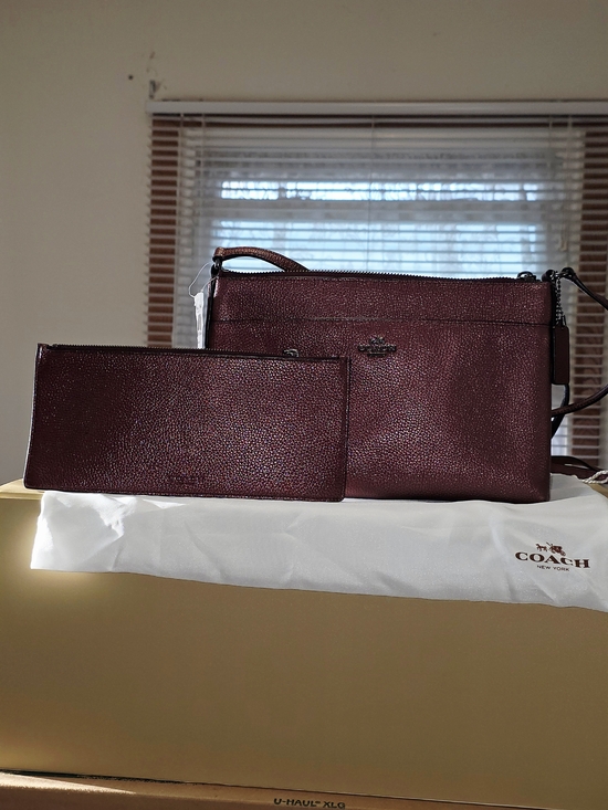 Coach Handbags - COACH Metallic Journal Crossbody In QB/Metallic Cherry
